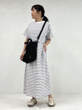 「FREAK'S STORE（フリークスストア）のアイテム（ワンピース/ドレス）」を使った、FREAK'S STORE HEAD OFFICE WOMENさん（レディース・161cm）の夏コーディネート