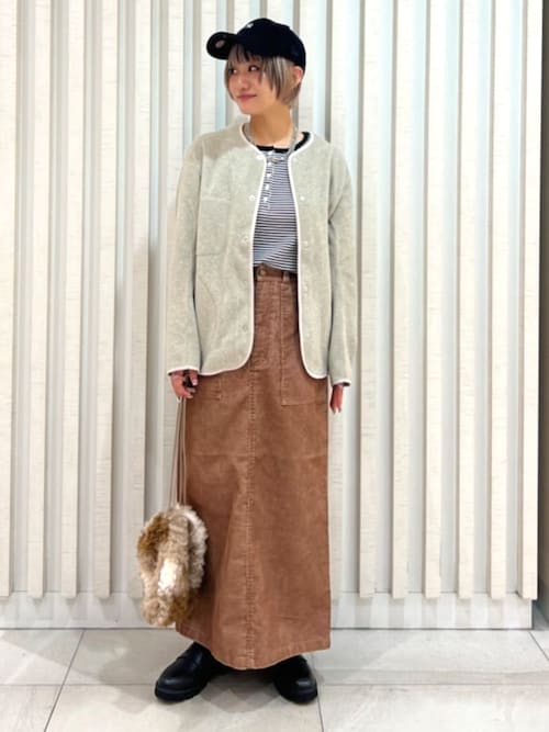 BLAMINK コットン コーデュロイ　タイト スカート A DAY IN THE LIFE パンツ コーデュロイ タイトスカート レディース