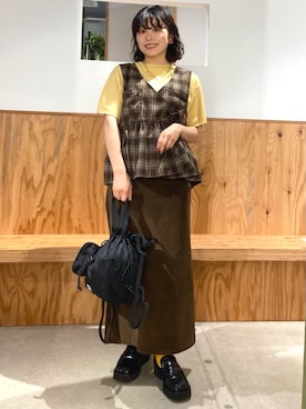 「アイテム（バックパック/リュック）」を使った、FREAK'S STORE HEAD OFFICE WOMENさん（レディース・156cm）の秋コーディネート