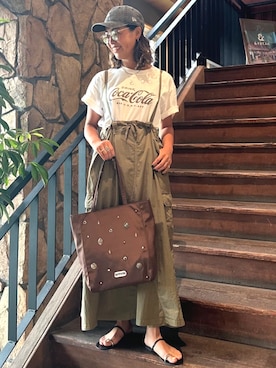「アイテム（ワンピース）」を使った、FREAK'S STORE HEAD OFFICE WOMENさん（レディース・162cm）の夏コーディネート
