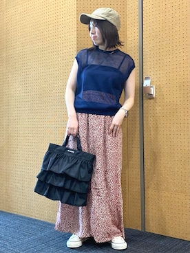 「FREAK'S STORE（フリークスストア）のアイテム（帽子）」を使った、FREAK'S STORE HEAD OFFICE WOMENさん（レディース・154cm）の春コーディネート