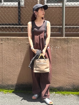 「着回しコーデ」｜「アイテム（サロペット/オーバーオール）」を使った、FREAK'S STORE HEAD OFFICE WOMENさん（レディース・160cm）の夏コーディネート