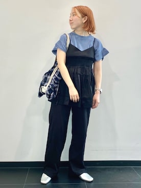 「アイテム（トートバッグ）」を使った、FREAK'S STORE HEAD OFFICE WOMENさん（レディース・154cm）の夏コーディネート