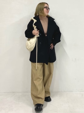 「アイテム（トレンチコート）」を使った、FREAK'S STORE HEAD OFFICE WOMENさん（レディース・154cm）の冬コーディネート