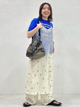 「FREAK'S STORE（フリークスストア）のアイテム（パンツ）」を使った、FREAK'S STORE HEAD OFFICE WOMENさん（レディース・154cm）の春コーディネート