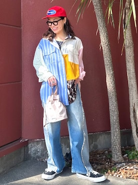 「Freada（フリーダ）のアイテム（トップス）」を使った、FREAK'S STORE HEAD OFFICE WOMENさん（レディース・162cm）の春コーディネート