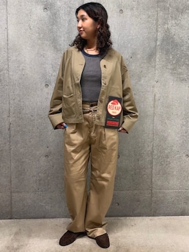 「アイテム（ノーカラージャケット）」を使った、FREAK'S STORE HEAD OFFICE WOMENさん（レディース・161cm）の夏コーディネート