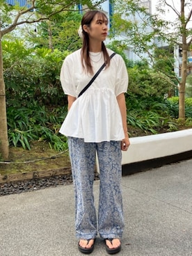 「FREAK'S STORE（フリークスストア）のアイテム」を使った、FREAK'S STORE HEAD OFFICE WOMENさん（レディース・166cm）の夏コーディネート