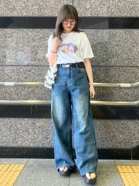 「FREAK'S STORE（フリークスストア）のアイテム（ファッション雑貨）」を使った、FREAK'S STORE HEAD OFFICE WOMENさん（レディース・162cm）の夏コーディネート