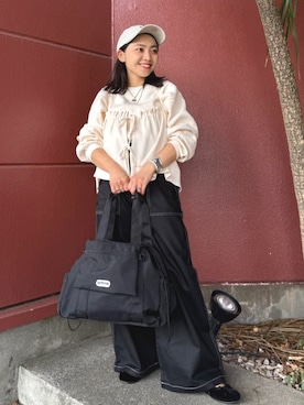 「アイテム（ママ＆ベビー）」を使った、FREAK'S STORE HEAD OFFICE WOMENさん（レディース・147cm）の秋コーディネート