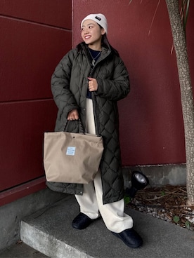 「アイテム（ダウンジャケット/コート）」を使った、FREAK'S STORE HEAD OFFICE WOMENさん（レディース・147cm）の秋コーディネート