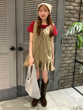 「PUBLUX（パブリュクス）のアイテム」を使った、FREAK'S STORE HEAD OFFICE WOMENさん（レディース・158cm）の春コーディネート