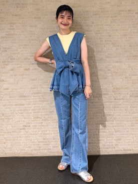 「アイテム（チュニック）」を使った、FREAK'S STORE HEAD OFFICE WOMENさん（レディース・160cm）の夏コーディネート