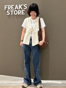 「FREAK'S STORE（フリークスストア）のアイテム（トートバッグ）」を使った、FREAK'S STORE HEAD OFFICE WOMENさん（レディース・151cm）の秋コーディネート