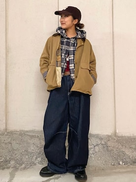 「秋服」｜「アイテム（その他アウター）」を使った、FREAK'S STORE HEAD OFFICE WOMENさん（レディース・153cm）の秋コーディネート
