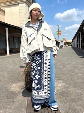 「アイテム（ブルゾン）」を使った、FREAK'S STORE HEAD OFFICE WOMENさん（レディース・160cm）の秋コーディネート