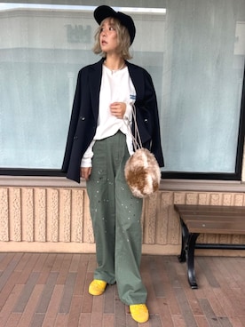 「FREAK'S STORE（フリークスストア）のアイテム（テーラードジャケット）」を使った、FREAK'S STORE HEAD OFFICE WOMENさん（レディース・160cm）の秋コーディネート