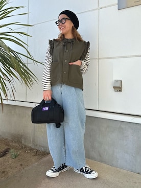 「FREAK'S STORE（フリークスストア）のアイテム（ハンチング/ベレー帽）」を使った、FREAK'S STORE HEAD OFFICE WOMENさん（レディース・162cm）の春コーディネート