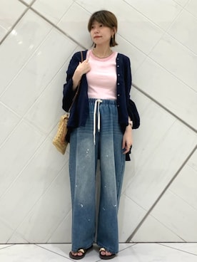 「FREAK'S STORE（フリークスストア）のアイテム（シャツ/ブラウス）」を使った、FREAK'S STORE HEAD OFFICE WOMENさん（レディース・159cm）の夏コーディネート