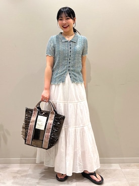「FREAK'S STORE（フリークスストア）のアイテム（シャツ/ブラウス）」を使った、FREAK'S STORE HEAD OFFICE WOMENさん（レディース・156cm）の夏コーディネート
