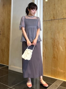 「アイテム（ドレス）」を使った、FREAK'S STORE HEAD OFFICE WOMENさん（レディース・161cm）の秋コーディネート