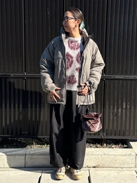 「バラ柄」｜FREAK'S STORE HEAD OFFICE WOMENさん（レディース・165cm）の秋コーディネート