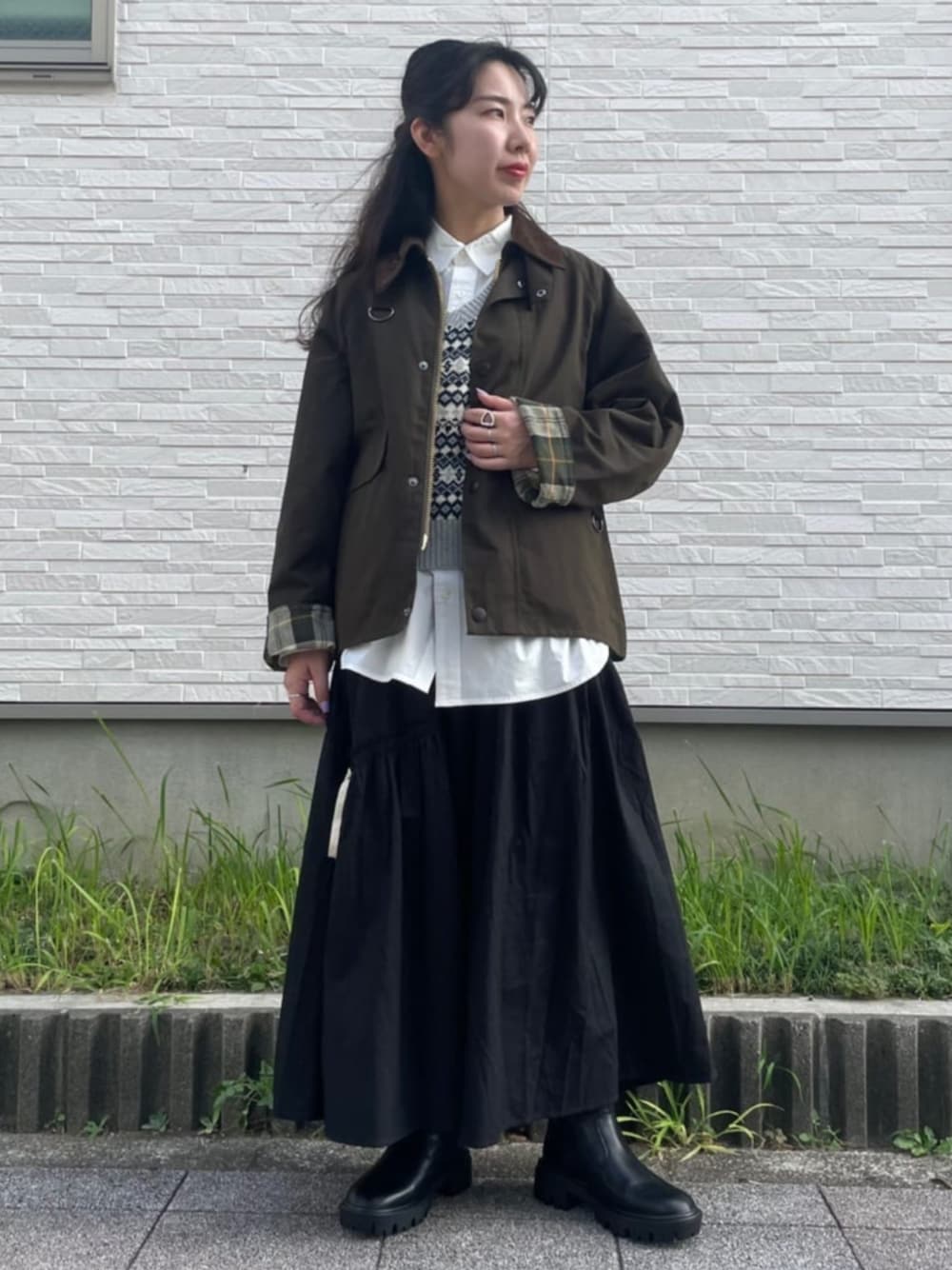 バブアー　別注 SPEY OS SLEEVE フリークストア　XL ブラック バブアー別注 SPEY OS SLEEVE フリークストアXL ブラック