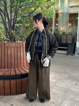 「アイテム（カバーオール）」を使った、FREAK'S STORE HEAD OFFICE WOMENさん（レディース・163cm）の秋コーディネート