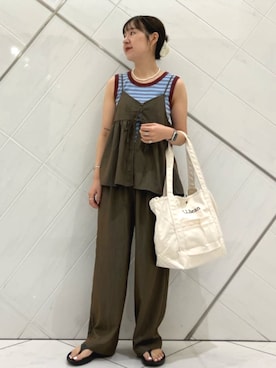 「FREAK'S STORE（フリークスストア）のアイテム（ネックレス）」を使った、FREAK'S STORE HEAD OFFICE WOMENさん（レディース・159cm）の夏コーディネート