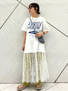 「FREAK'S STORE（フリークスストア）の＜低身長サイズあり＞リネンレーヨン イージーパンツ/コットンイージーパンツ（その他パンツ、ブルー系）」を使った、FREAK'S STORE HEAD OFFICE WOMENさん（レディース・160cm）の春コーディネート