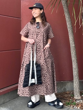 「FREAK'S STORE（フリークスストア）のBROWN THEATRE PRODUCTS × FREAK'S STORE/ブラウン シアタープロダクツ 別注 メッシュフリルシューズバッグ/シアー トートバッグ（トートバッグ、ブラック系）」を使った、FREAK'S STORE HEAD OFFICE WOMENさん（レディース・160cm）の春コーディネート
