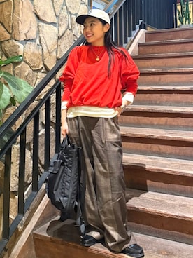 「Cooperstown Ball Cap（クーパーズタウンボールキャップ）のアイテム」を使った、FREAK'S STORE HEAD OFFICE WOMENさん（レディース・147cm）の秋コーディネート