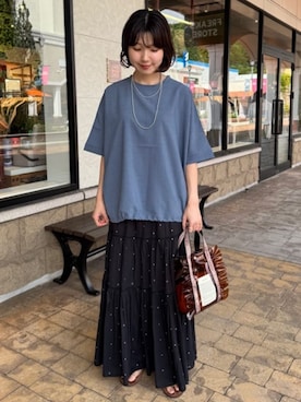 「FREAK'S STORE（フリークスストア）のアイテム（ネックレス）」を使った、FREAK'S STORE HEAD OFFICE WOMENさん（レディース・156cm）の夏コーディネート