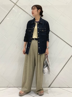 「FREAK'S STORE（フリークスストア）のアイテム（シャツ/ブラウス）」を使った、FREAK'S STORE HEAD OFFICE WOMENさん（レディース・159cm）の夏コーディネート