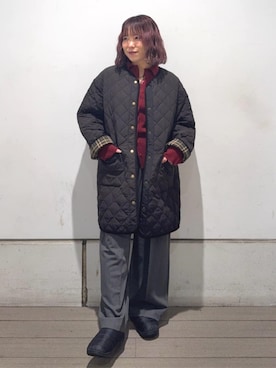 「アイテム（サンダル）」を使った、FREAK'S STORE HEAD OFFICE WOMENさん（レディース・157cm）の冬コーディネート