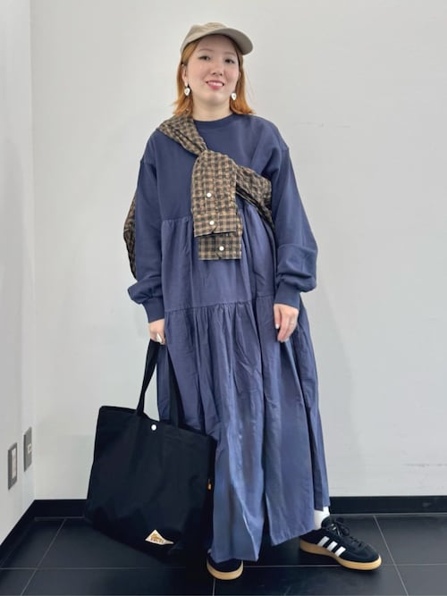 セール】限定展開 ピグメント 加工 ティアード 切り替え ワンピース