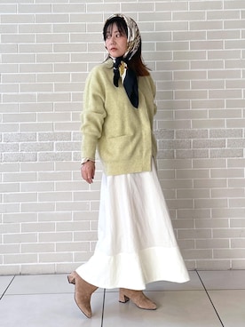 「エルメス」｜スタッフさん（レディース・160cm）の秋コーディネート