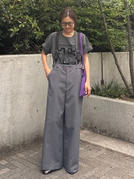 「アイテム（財布/小物、パープル系）」を使った、Meg.さん（レディース・163cm）の春コーディネート