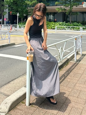 「OUTDOOR PRODUCTS（アウトドアプロダクツ）のアイテム（ワンピース）」を使った、Meg.さん（レディース・163cm）の夏コーディネート