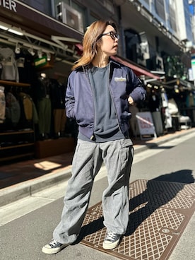 「ファッションを楽しもう」｜「アイテム（ミリタリージャケット）」を使った、Chihiroさん（レディース・160cm）の冬コーディネート