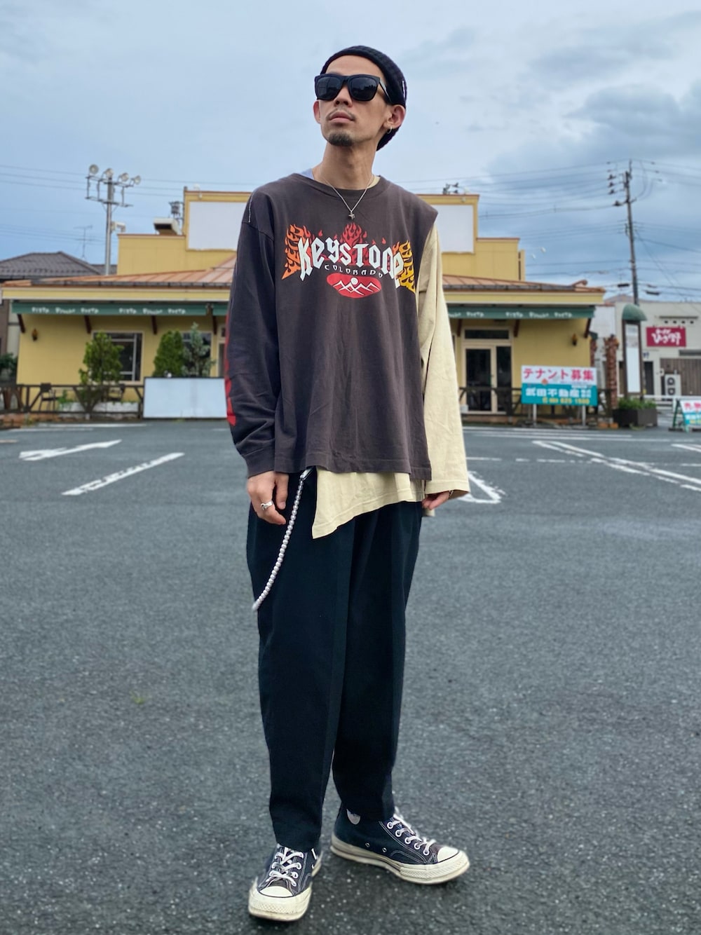 joker　WE11DONE ウェルダン　パールウォレットチェーン WE11DONEのウォレットチェーンを使った人気ファッション