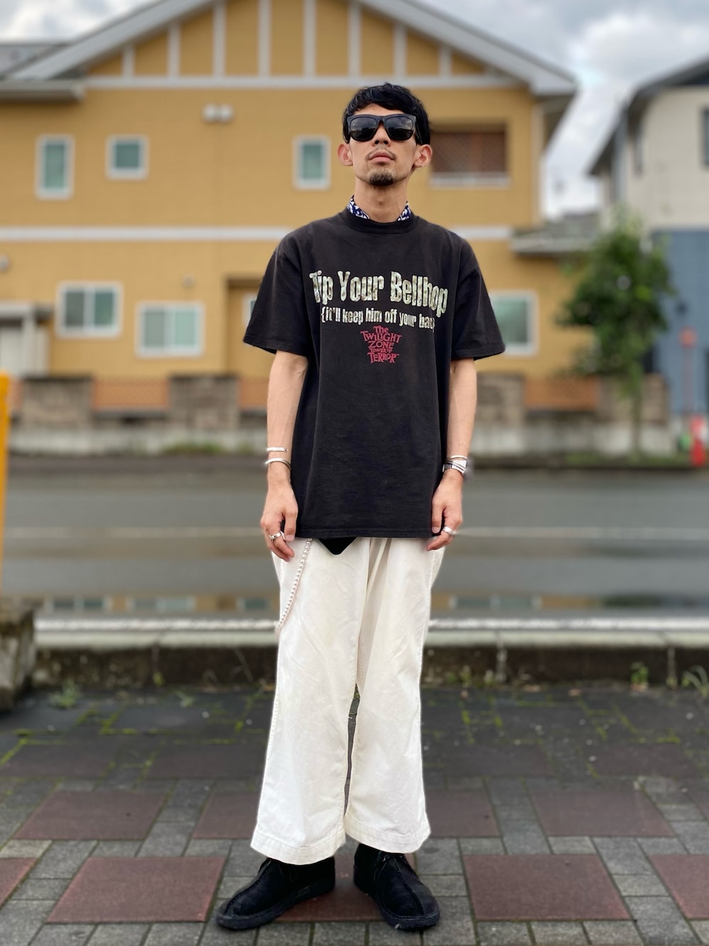 joker　WE11DONE ウェルダン　パールウォレットチェーン WE11DONEのウォレットチェーンを使った人気ファッション