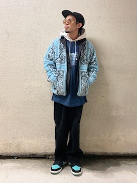 「Supreme （シュプリーム）のアイテム（ジャケット/アウター）」を使った、TogAさん（メンズ・165cm）の冬コーディネート