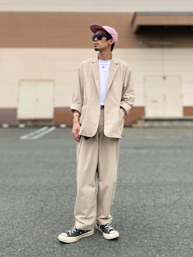 「BEAMS PLUS（ビームスプラス）のアイテム」を使った、TogAさん（メンズ・165cm）の夏コーディネート