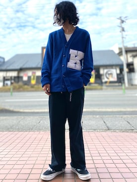 「レタードカーディガン」｜TogAさん（メンズ・165cm）の秋コーディネート