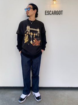 「PRO CLUB （プロクラブ）のアイテム（トップス）」を使った、TogAさん（メンズ・165cm）の春コーディネート