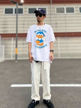 「Tシャツ/カットソー」｜「アイテム（その他）」を使った、TogAさん（メンズ・165cm）の夏コーディネート