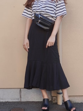 「アイテム（ポロシャツ）」を使った、A.D.Gさん（レディース・150cm）の冬コーディネート