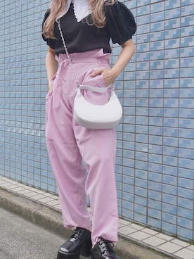 「black」｜「アイテム（その他）」を使った、A.D.Gさん（レディース・150cm）の冬コーディネート