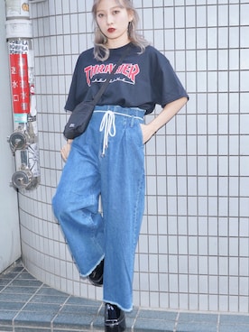 「A.D.G（エーディージー）のアイテム（パンツ）」を使った、A.D.Gさん（レディース・150cm）の春コーディネート